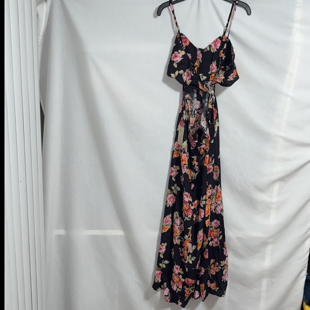 Flynn Skye Floral Maxi Dress in Black and Blush